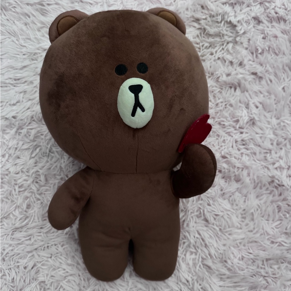 Brown and Red Stuffed Bear Toy